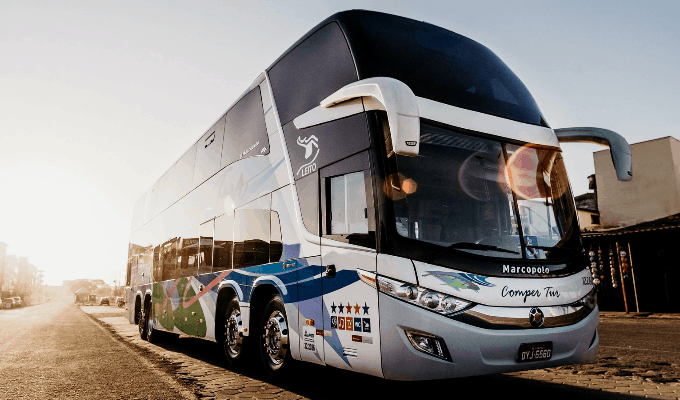 A Black Luxury Tourist Bus