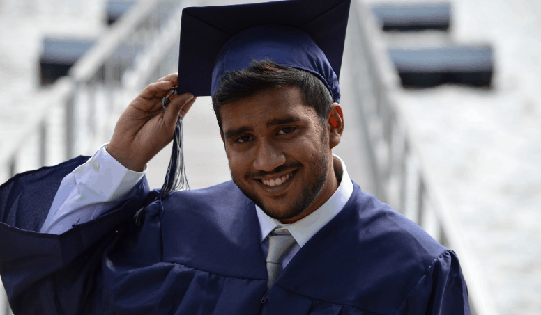 A Graduate Student Smiling